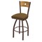 Holland Bar Stool Co 30" Swivel Counter Stool, Black Wrinkle, Med Back, Canter Saddle Seat 83030BZMedMplB012 - alternate 1